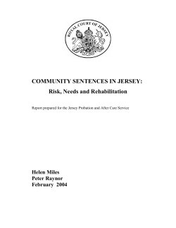 COMMUNITY SENTENCES IN JERSEY