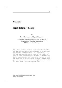 Distillation Theory