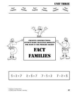 FACT FAMILIES - Green Monster Learning