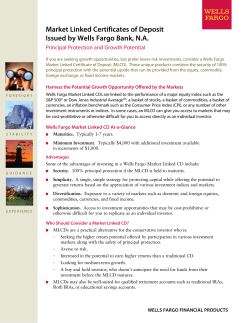 Market linked certificates of deposit issued by Wells