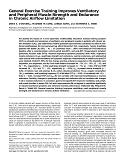 General Exercise Training Improves Ventilatory and Peripheral