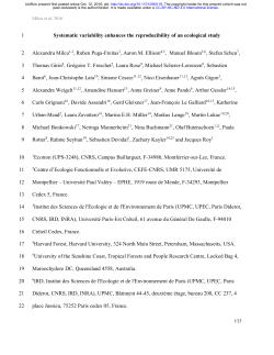 Systematic variability enhances the reproducibility of an
