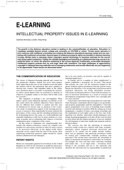 e-learning intellectual property issues in e