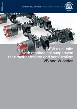 BPW VB-W Mechanical suspensions