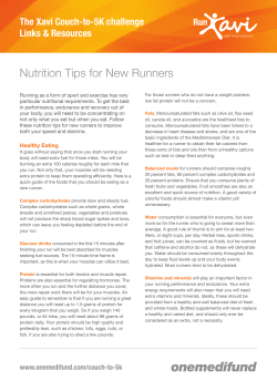 Nutrition Tips for New Runners