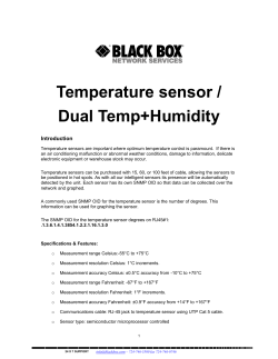 Temperature sensor / Dual Temp+Humidity