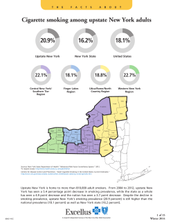 The Facts About Cigarette Smoking Among Upstate New York Adults