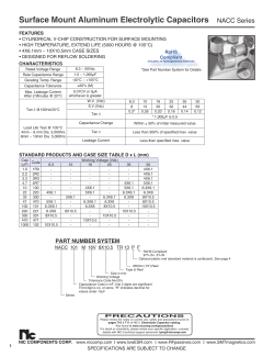 Surface Mount Aluminum Electrolytic Capacitors