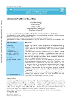 Infections in Children with Asthma