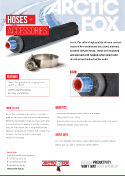 Insulated Coolant Hoses Data Sheet