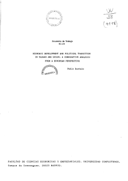 ECONOMIC DEVELOPMENT AND POLITICAL TRANSITION IN