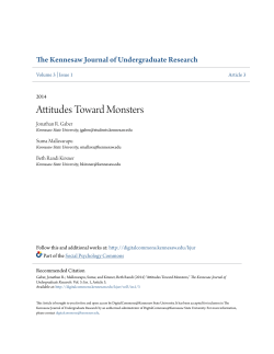 Attitudes Toward Monsters - Digital Commons @ Kennesaw State