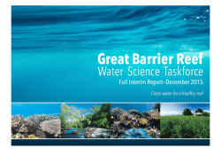 Great Barrier Reef Water Science Taskforce: Full Interim Report