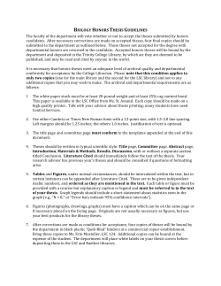 Thesis Writing Guidelines