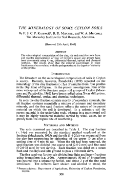 THE MINERALOGY OF SOME CEYLON SOILS