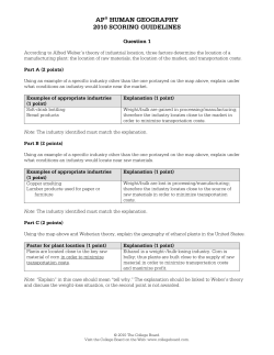 ap&reg; human geography 2010 scoring guidelines - AP Central