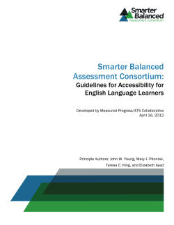 Guidelines for Accessibility for English Language Learners