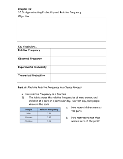 Chapter 10 10.3: Approximating Probability and Relative Frequency