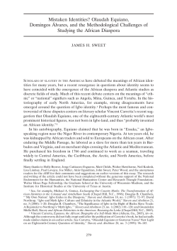 Mistaken Identities? Olaudah Equiano