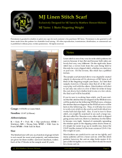 MJ Linen Stitch Scarf