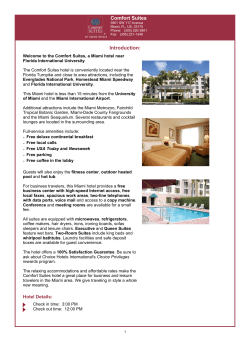Introduction - Comfort Suites Miami