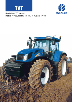 New Holland TVT tractors Models TVT135, TVT145, TVT155