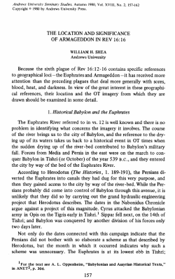 THE LOCATION AND SIGNIFICANCE OF ARMAGEDDON IN REV 16