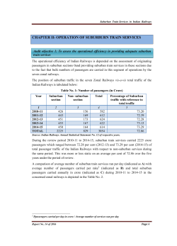 Operation of Suburban Train Services