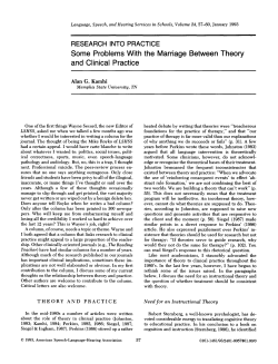 Some Problems With the Marriage Between Theory and Clinical