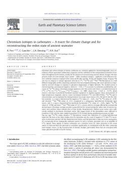 Chromium isotopes in carbonates &mdash; A tracer for climate