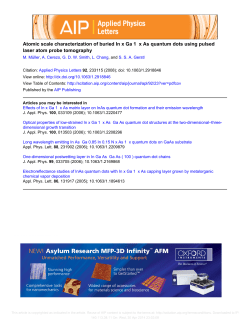 Atomic scale characterization of buried In x Ga 1 x As quantum dots