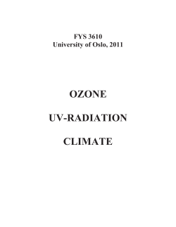 ozone uv-radiation climate