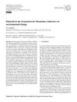 Paleosols in the Transantarctic Mountains: indicators of