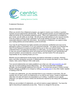 Making Service Centric - Centric Federal Credit Union