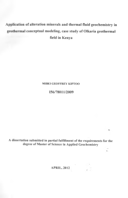 Application Of Alteration Minerals And Thermal Fluid Geochemistry