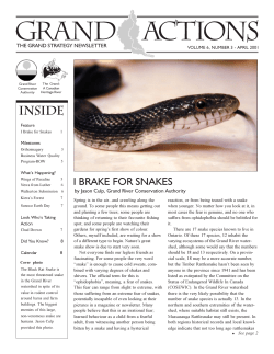 I BRAKE FOR SNAKES - Grand River Conservation Authority