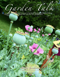 October - Master Gardeners of Davidson County