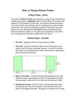 Rules of Playing Ultimate Frisbee