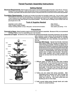 Tiered Fountain Assembly Instructions