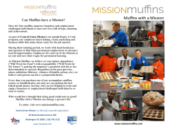 Muffins with a Mission - Central Union Mission