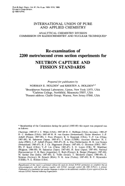neutron capture and fission standards