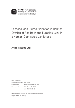 Seasonal and Diurnal Variation in Habitat Overlap of Roe Deer and