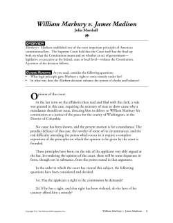 Marbury v. Madison