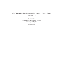 MODIS Collection 5 Active Fire Product User`s Guide Version 2.5