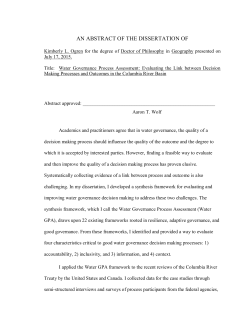 an abstract of the dissertation of