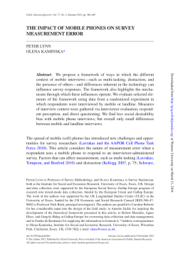 the impact of mobile phones on survey measurement error