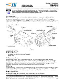 Miniature Rectangular Contacts and Housings
