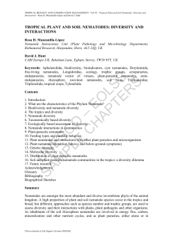 Tropical Plant and Soil Nematodes: Diversity and