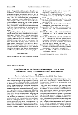 Sexual Selection and the Evolution of Extravagant Traits in Birds