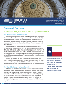Eminent Domain - Texas Pipeline Association